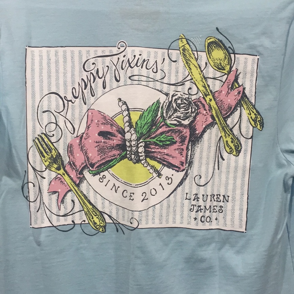 Three Lauren James preppy fixins T-shirt nwot